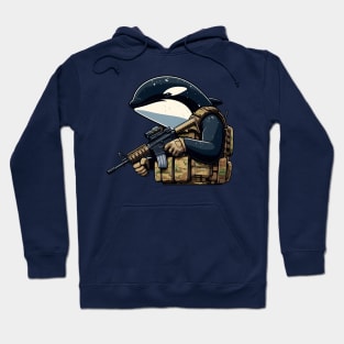 Tactical Orca Majesty Tee: Where Strength Meets Oceanic Elegance Hoodie